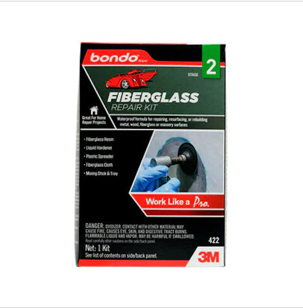 3M BONDO 422 FIBERGLASS REPAIR KIT - RESIN AND CLOTH 1QT