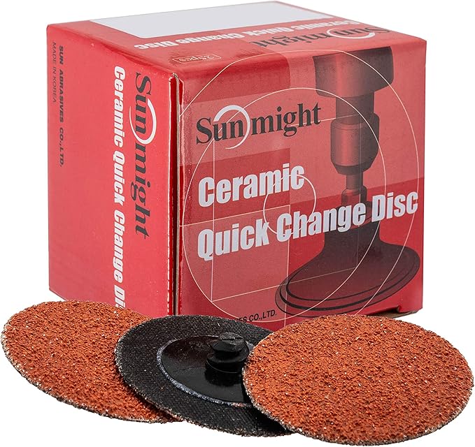 SUNMIGHT 90602 - CERAMIC QUICK CHANGE DISCS 3IN - 36 GRIT - 25PK