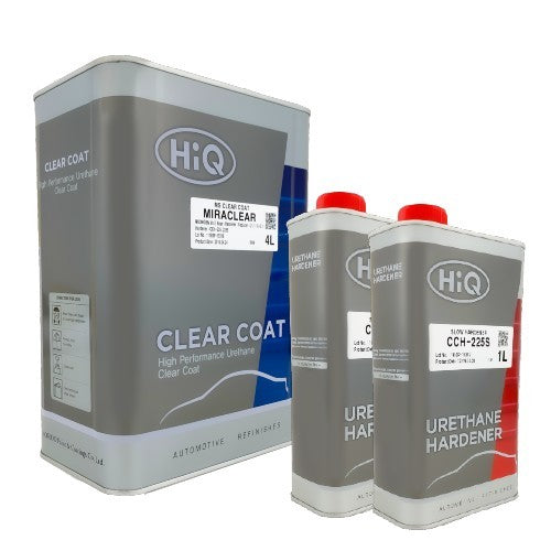 HIQ MIRACLEAR - FAST DRYING 2TO1 AUTOMOTIVE CLEAR COAT - 4L - KIT