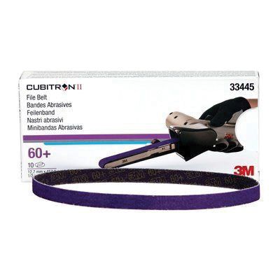 3M 33445 - PURPLE FILE BELT 1/2W X 18L IN - 60 GRIT - 10PK