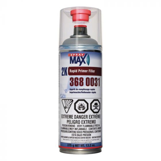 SPRAYMAX 3680031 - 2K RAPID PRIMER GRAY SPRAY CAN - 13.2OZ
