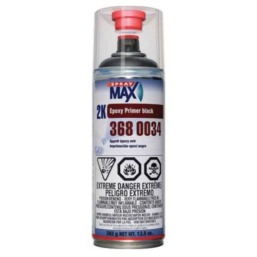 SPRAYMAX 3680034 - 2K EPOXY PRIMER BLACK SPRAY CAN - 13.5OZ