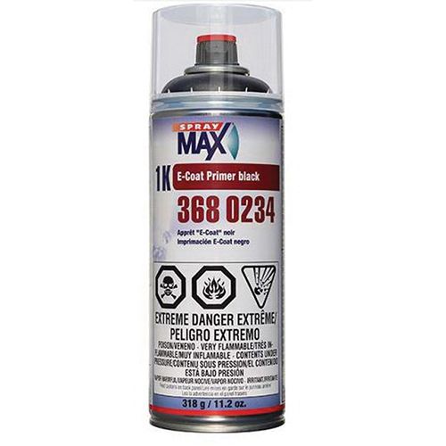 SPRAYMAX 3680234 - 1K E-COAT PRIMER BLACK SPRAY CAN - 11.2OZ