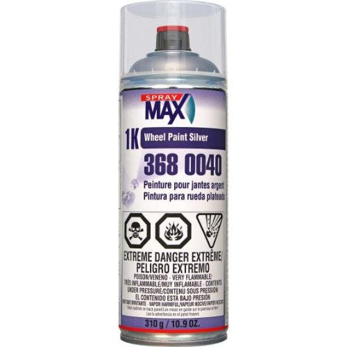 SPRAYMAX 3680040 - 1K WHEEL PAINT SILVER SPRAY CAN - 10.9 OZ