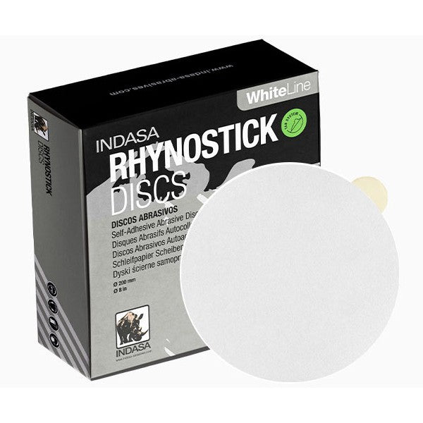 INDASA 60-80 - WHITE LINE 6IN SANDING DISC - PSA (STICKY) 80 GRIT - 100PK