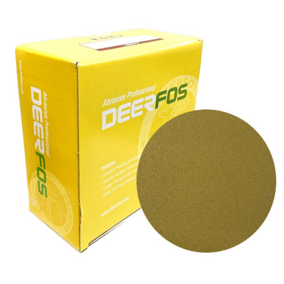 DEERFOS 15109 - DEER GOLD 6IN SANDING DISC HOON N LOOP P120 - 50PK