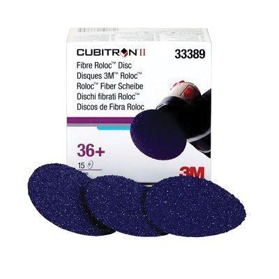 3M 33389 - CUBITRON FIBRE ROLOC DISC 3IN - 36GRIT - 15PK