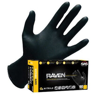 SAS 66517  RAVEN GLOVES MED 100PK