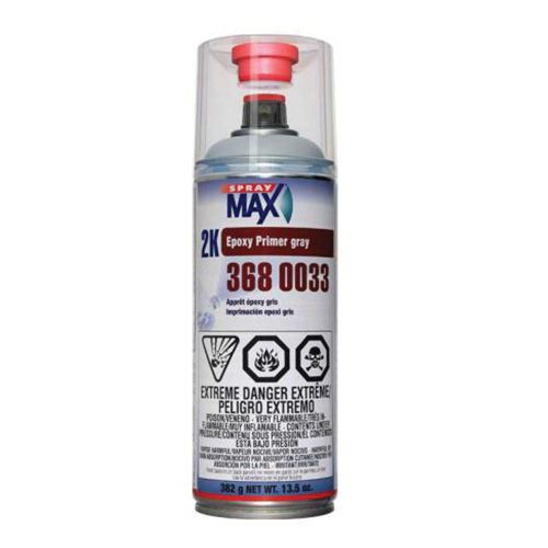 SPRAYMAX 3680033 - 2K EPOXY PRIMER GRAY SPRAY CAN - 13.3OZ