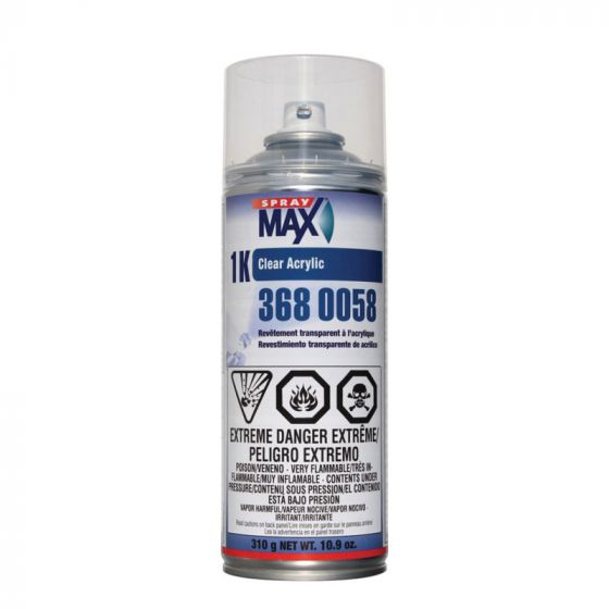 SPRAYMAX 3680058 - 1K CLEAR ACRYLIC SPRAY CAN - 10.6OZ