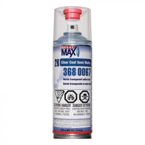 SPRAYMAX 3680067 - 2K CLEAR SATIN SPRAY CAN - 11.4OZ