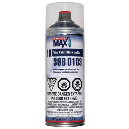 SPRAYMAX 3680103 - 1K TRIM PAINT BLACK MATT SPRAY CAN - 10.5OZ