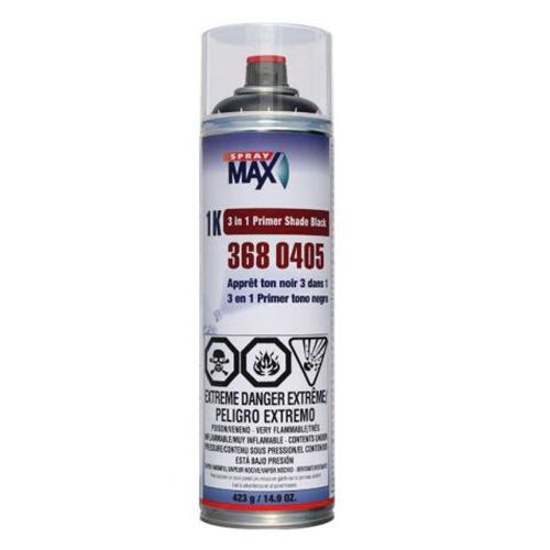 SPRAYMAX 3680405 - 1K 3IN1 PRIMER  MATTE BLACK SPRAY CAN - 14.9OZ