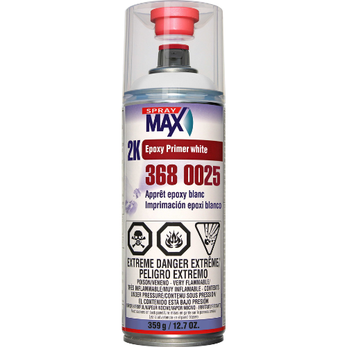 SPRAYMAX 3680025 - 2K EPOXY PRIMER WHITE SPRAY CAN - 12.7OZ