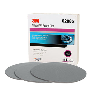 3M 02085 HOOKIT TRIZAC - P3000 6IN FOAM DISC - BOX OF 15