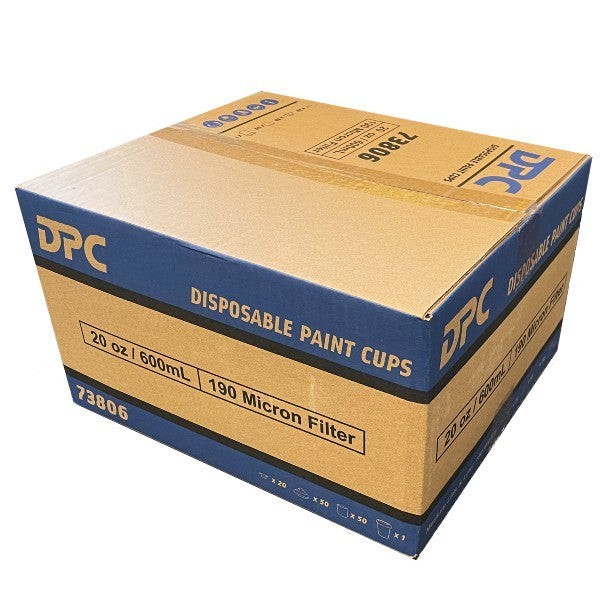 DPC 73806 - DISPOSABLE PAINT CUP SYTEM - 190MIC - 20OZ 50PK